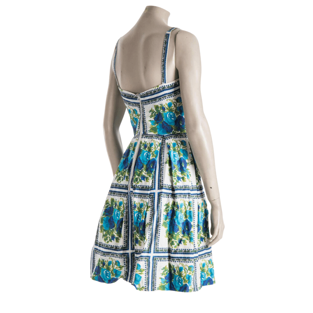 Floral spaghetti strap dress - S