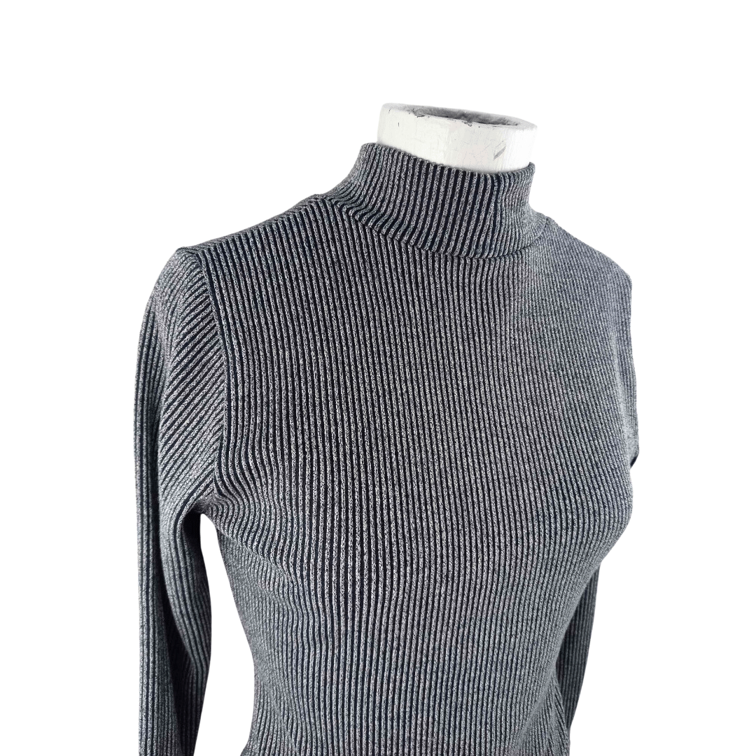 Mock neck ribbed bodysuit - L