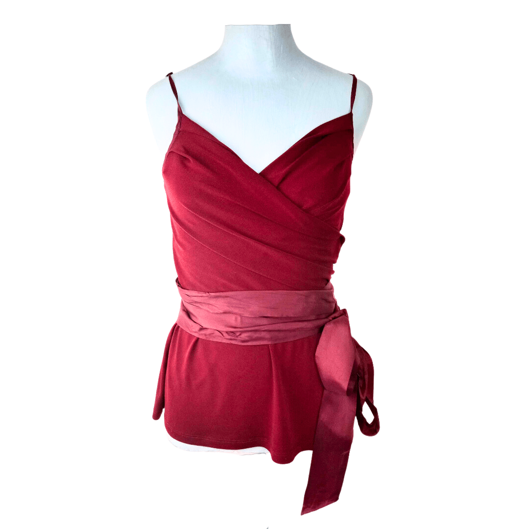 Spaghetti strap v-neck top by Hip Hop - M