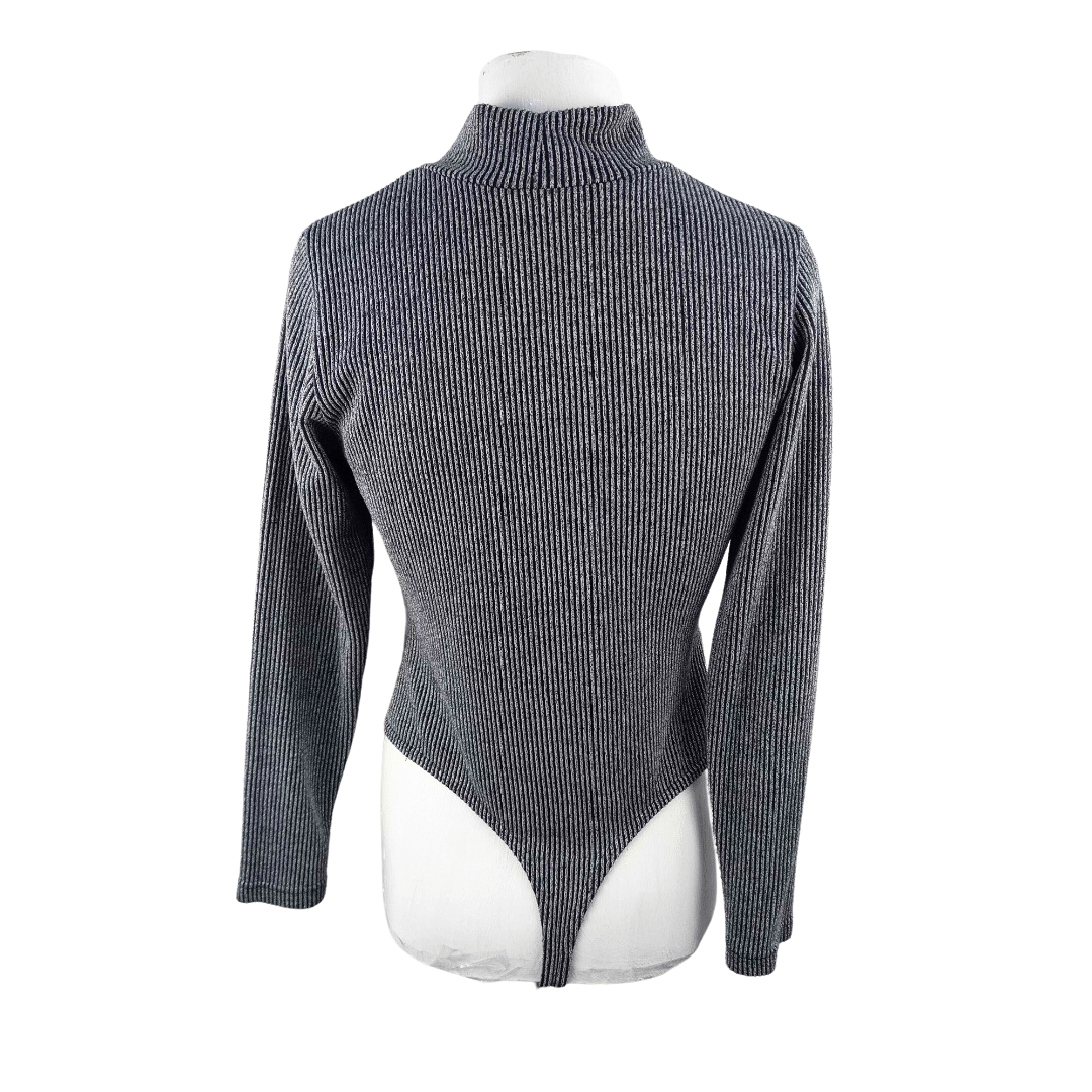 Mock neck ribbed bodysuit - L