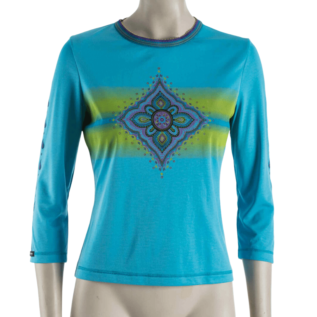 Sissy Boy three-quarter sleeve top with mandala print - M