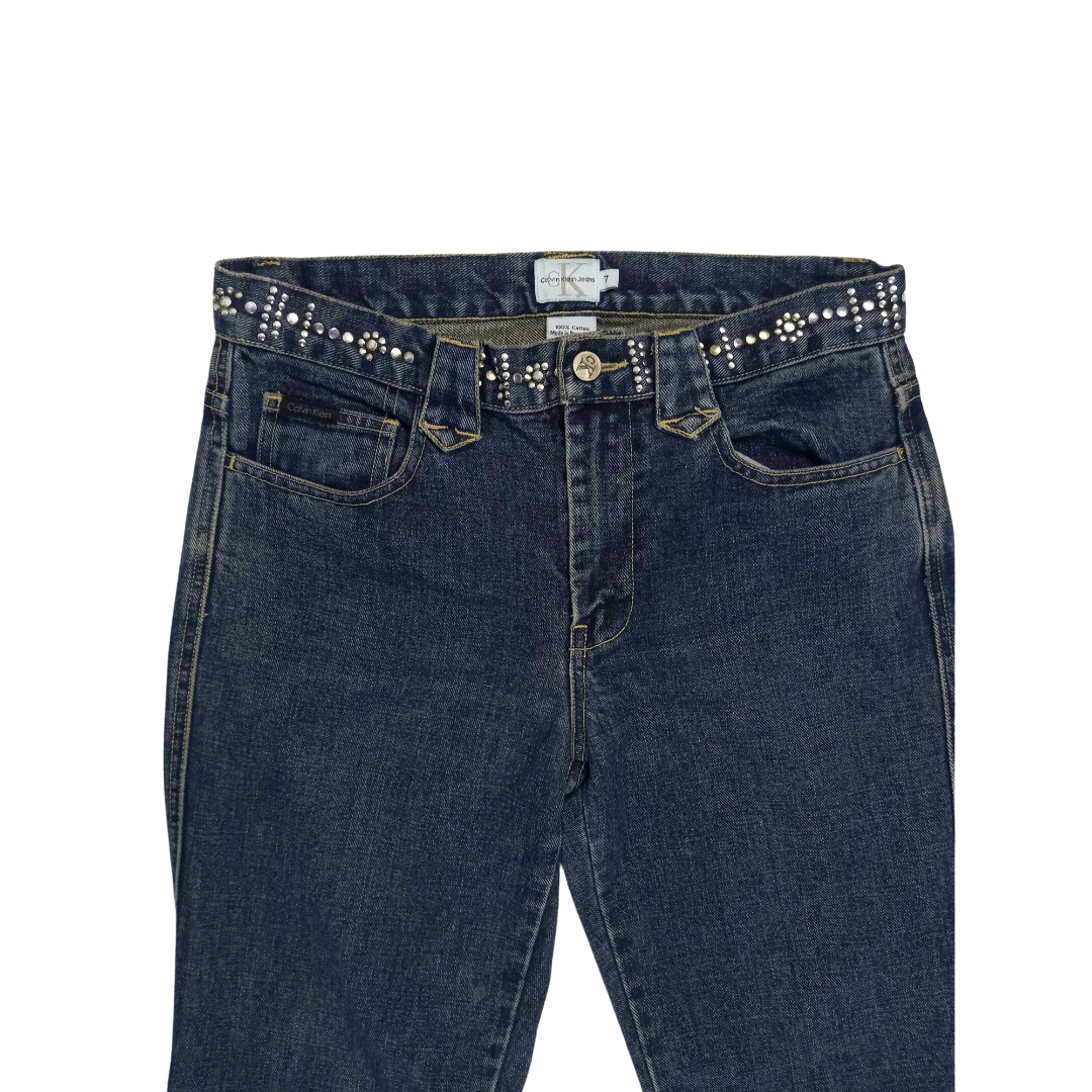 Calvin Klein jeans with studded waistband - M