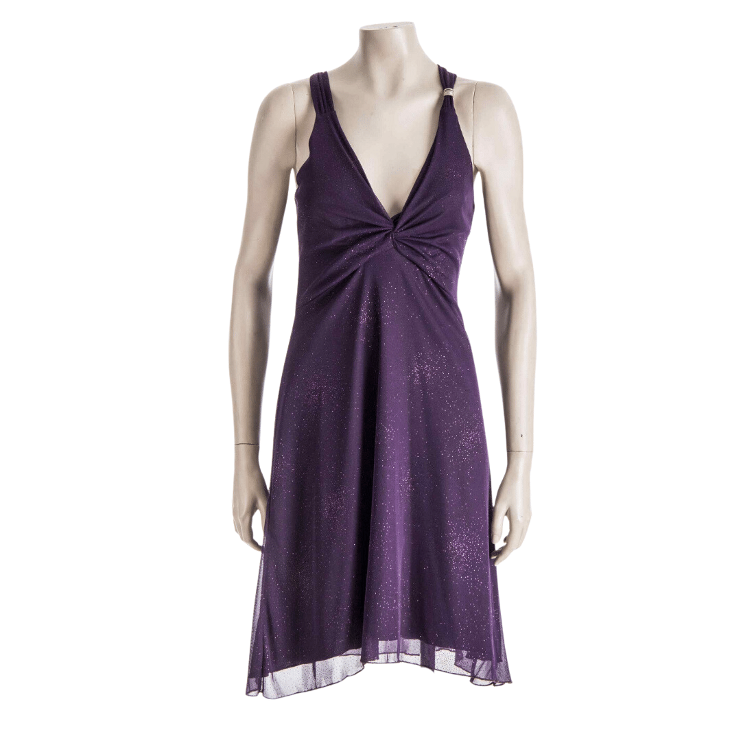 Sparkly v-neck racer back dress - M
