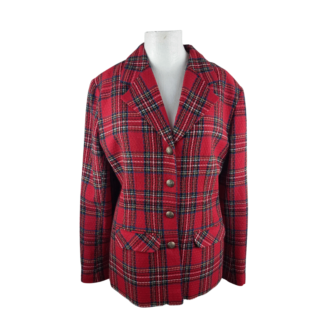 Vintage checkered blazer - M/L