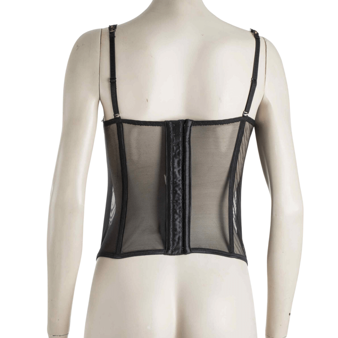 Wonderbra mesh corset with pink accent - S