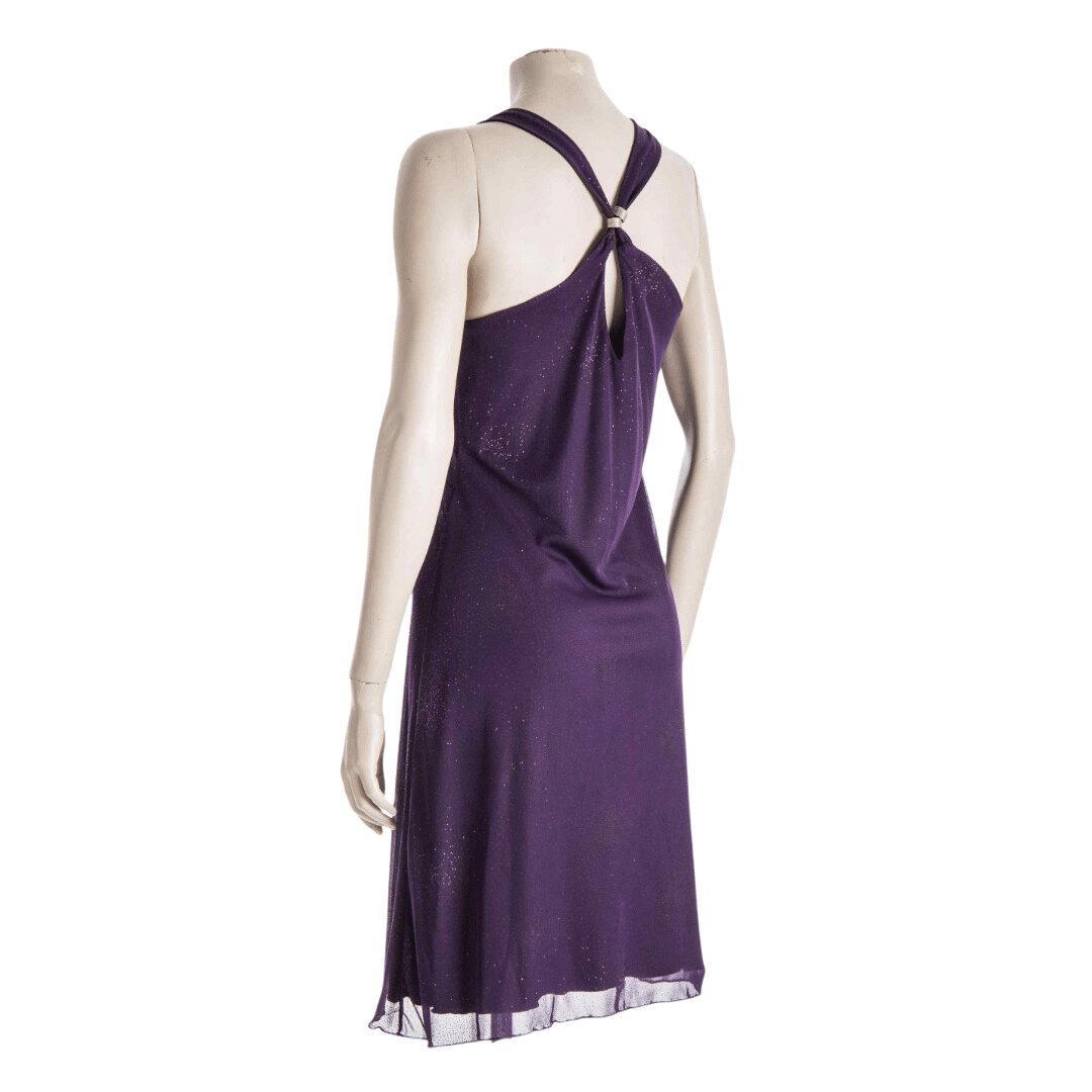 Sparkly v-neck racer back dress - M