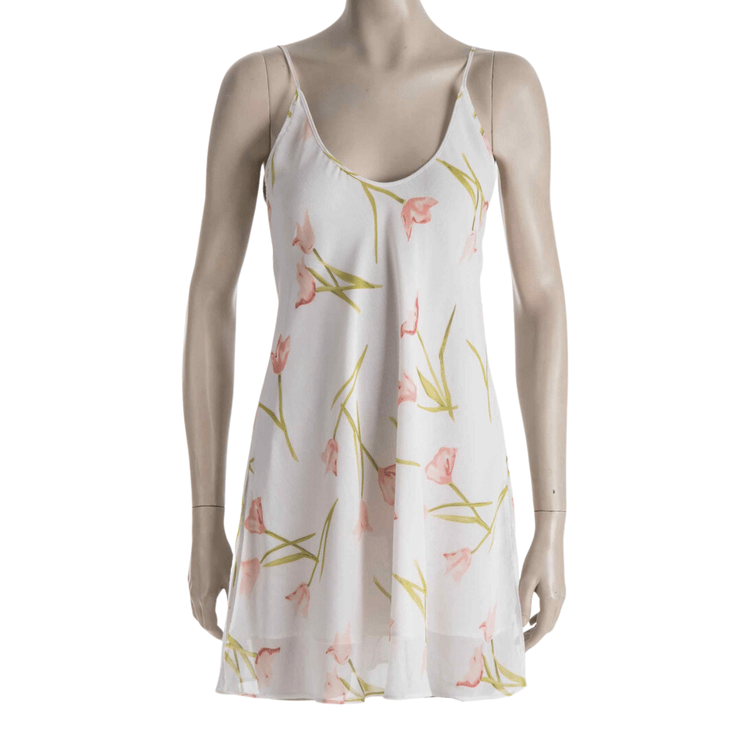 Floral spaghetti strap swing dress - M