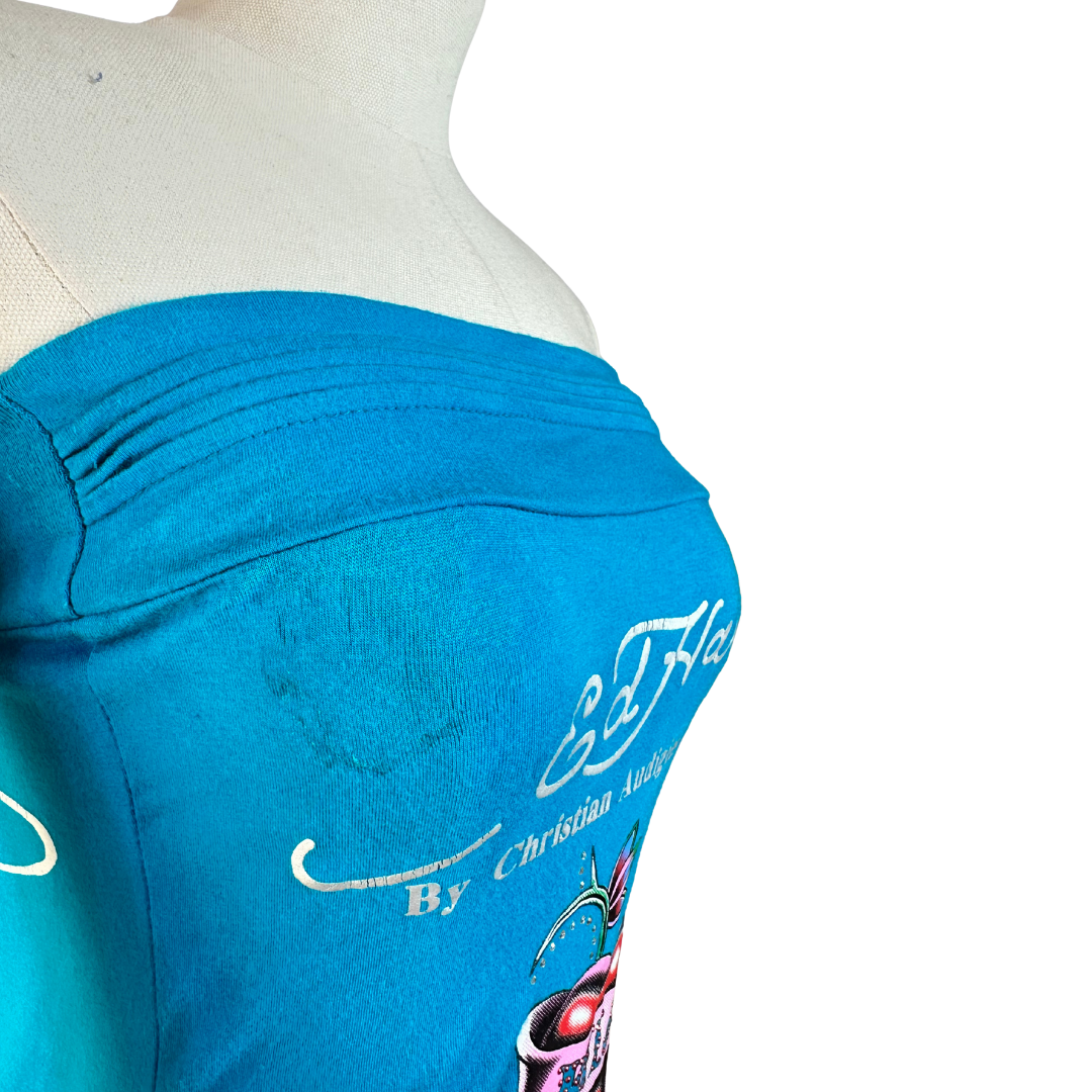 Ed Hardy boob-tube top - S