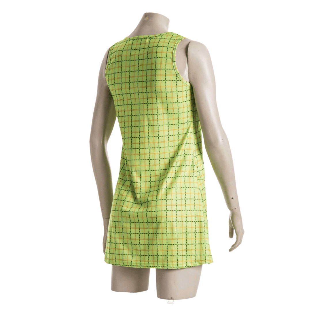90s does 70s plaid dress - M