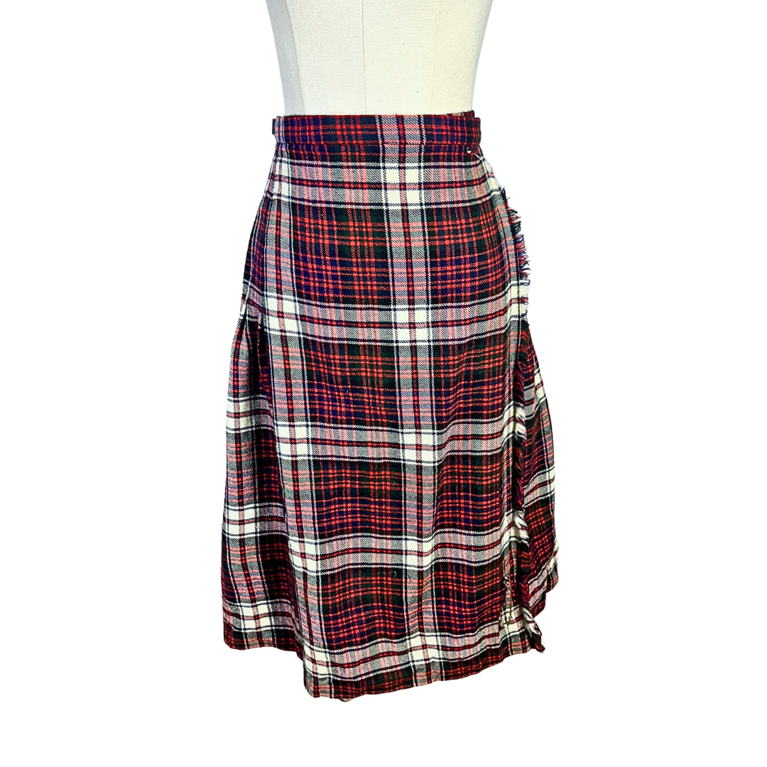 Vintage tartan kilt - XS/S