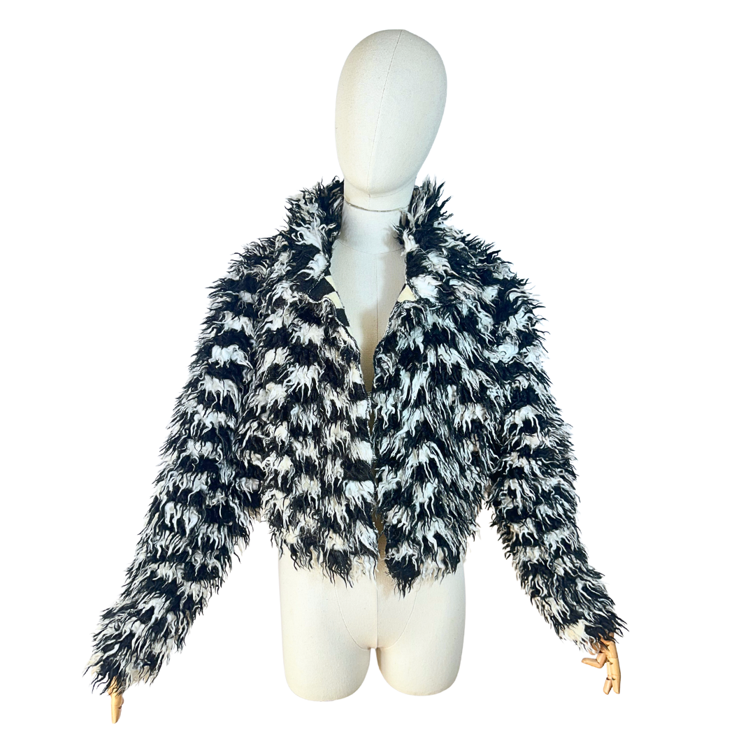 Black and white Y2K reversible jacket - S – vintageandthecity