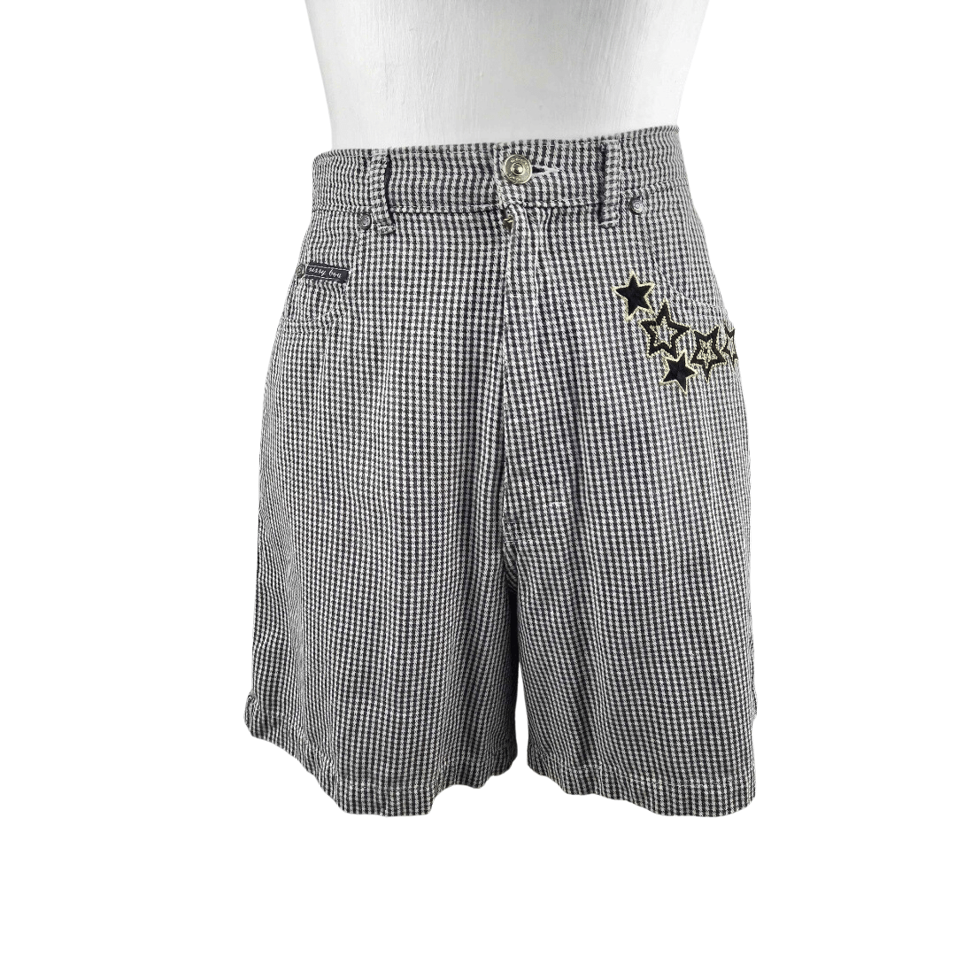 Vintage houndstooth high waisted shorts - M