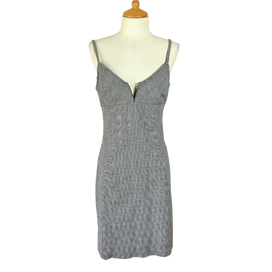Black and White Checkered Dress - M