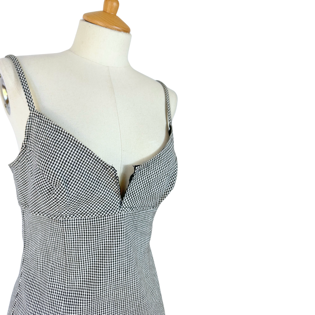 Black and White Checkered Dress - M