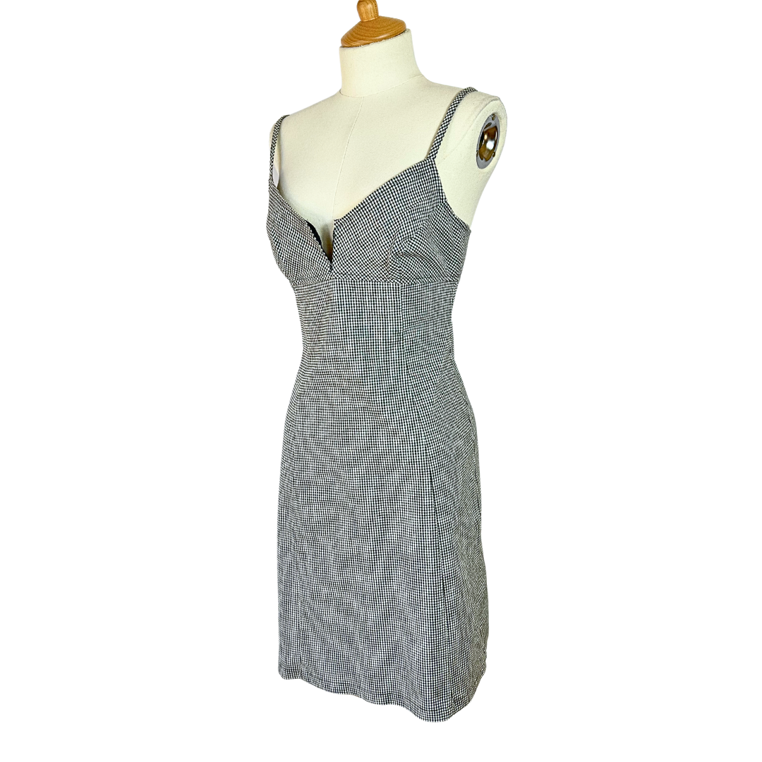 Black and White Checkered Dress - M
