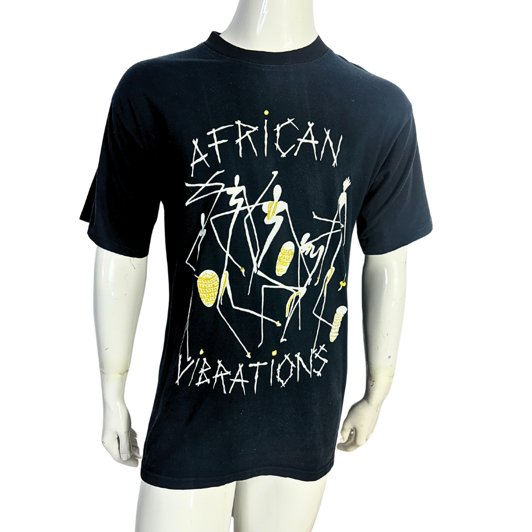 Black African tribal tshirt - M
