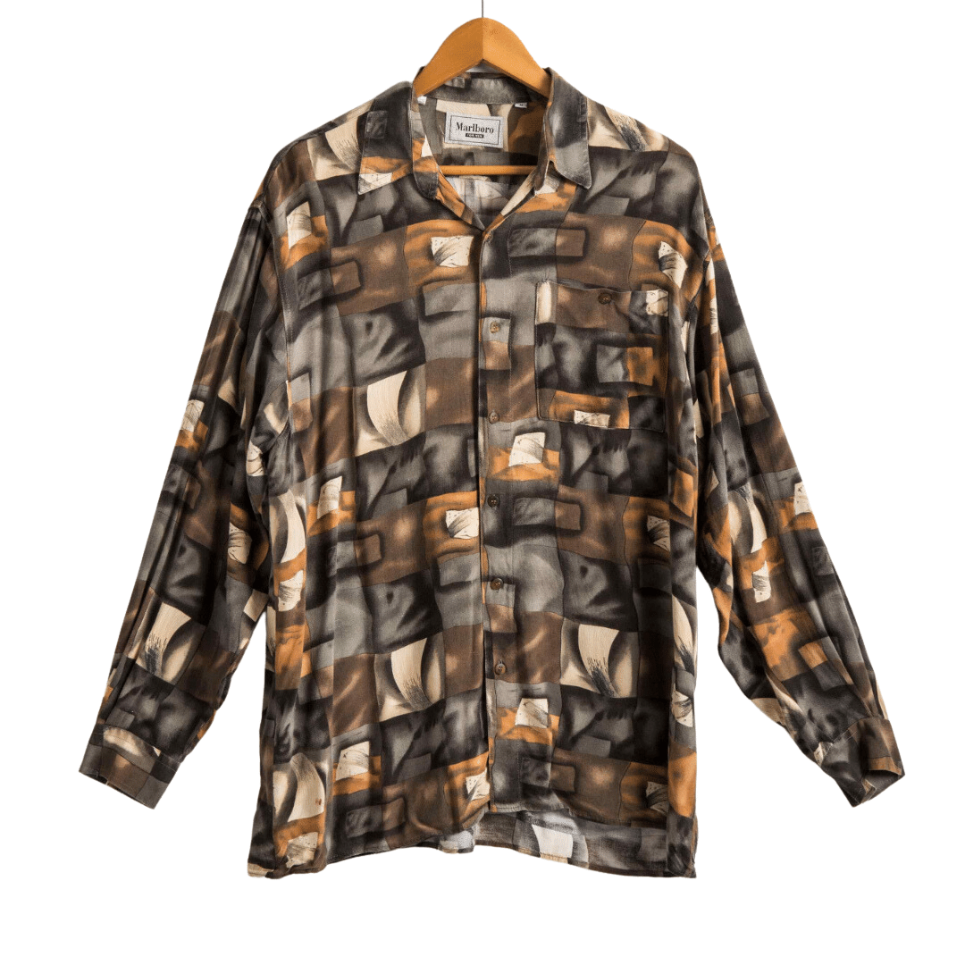 Printed Marlboro longsleeve shirt - M