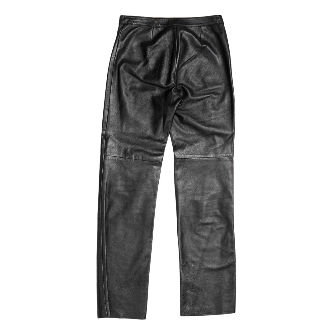 Black leather pants - S