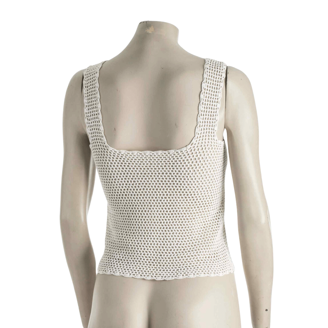 Crochet cropped top with pattern - S