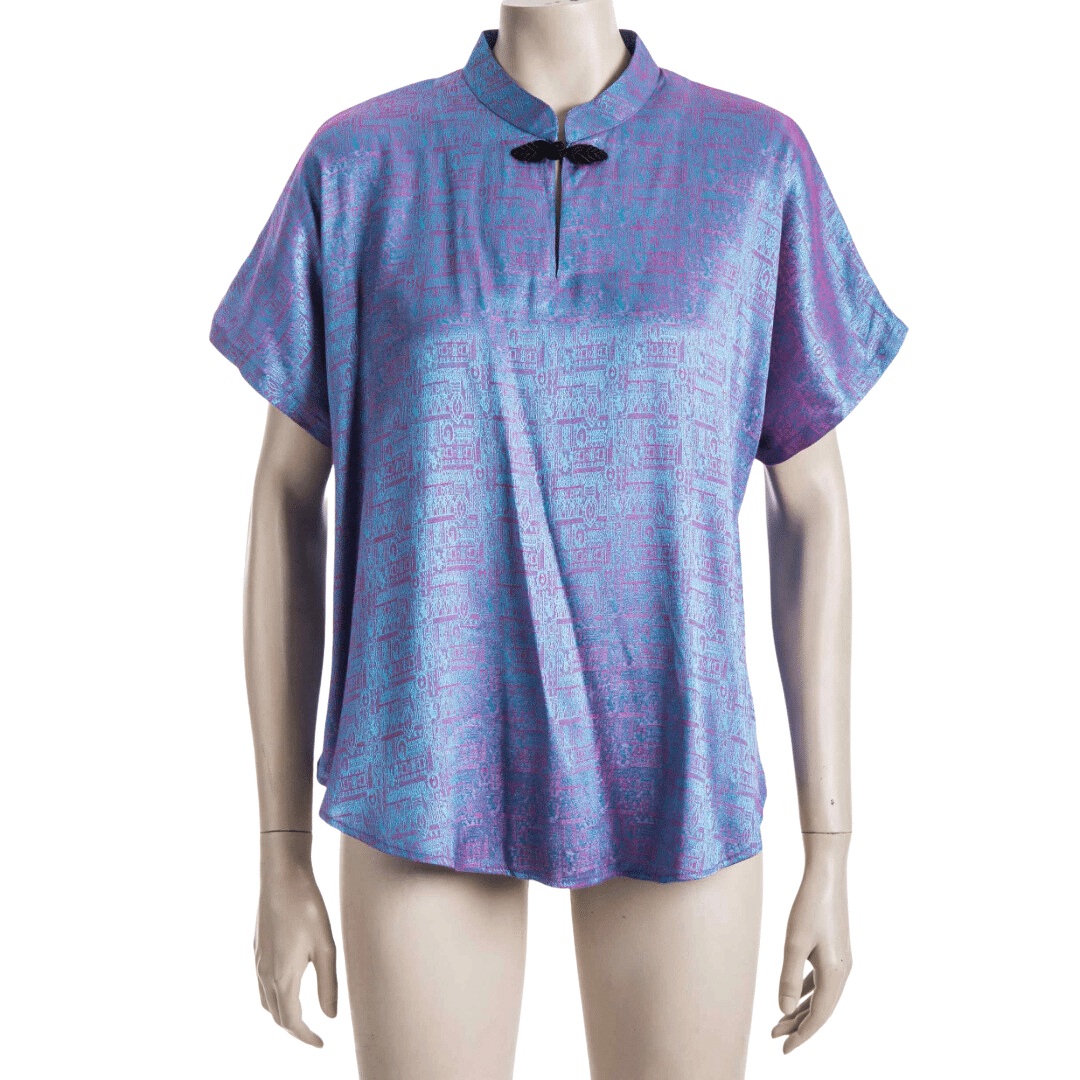 Thai silk oriental-style top - L