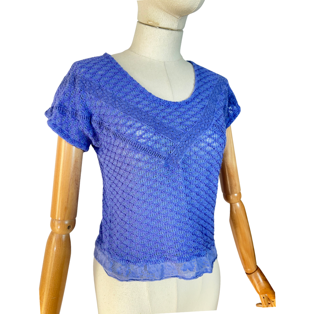 Periwinkle linen blouse - S