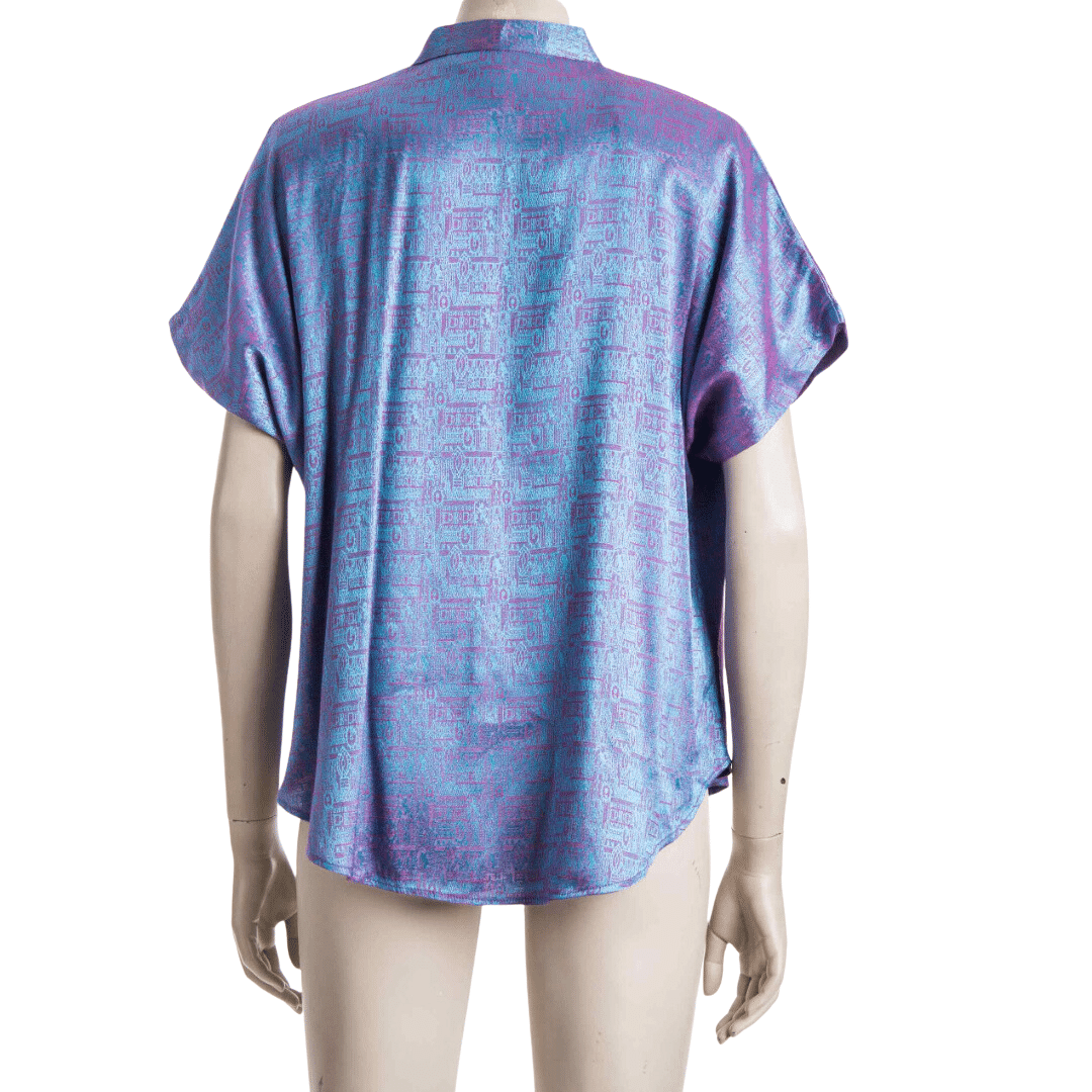 Thai silk oriental-style top - L