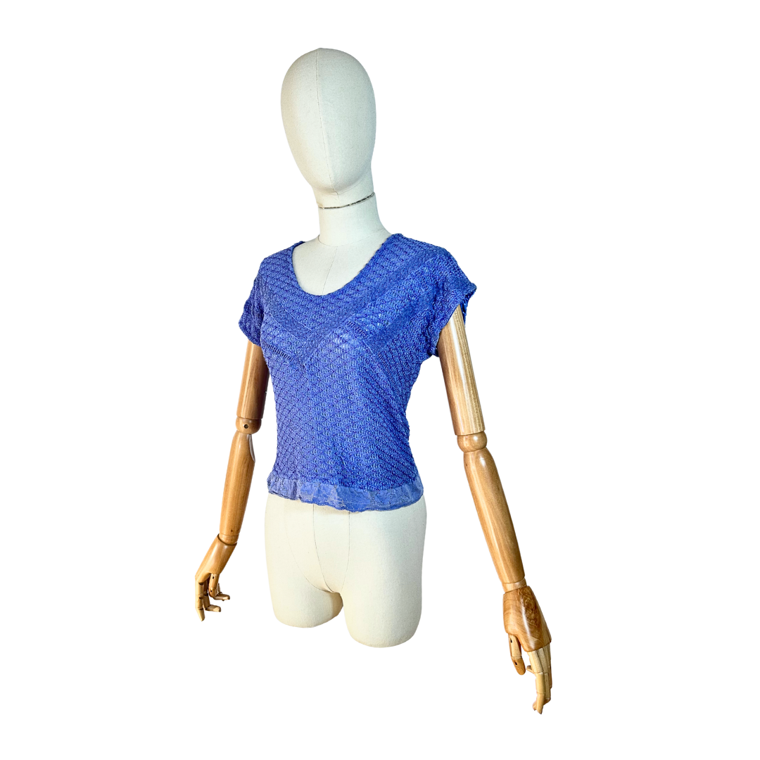 Periwinkle linen blouse - S