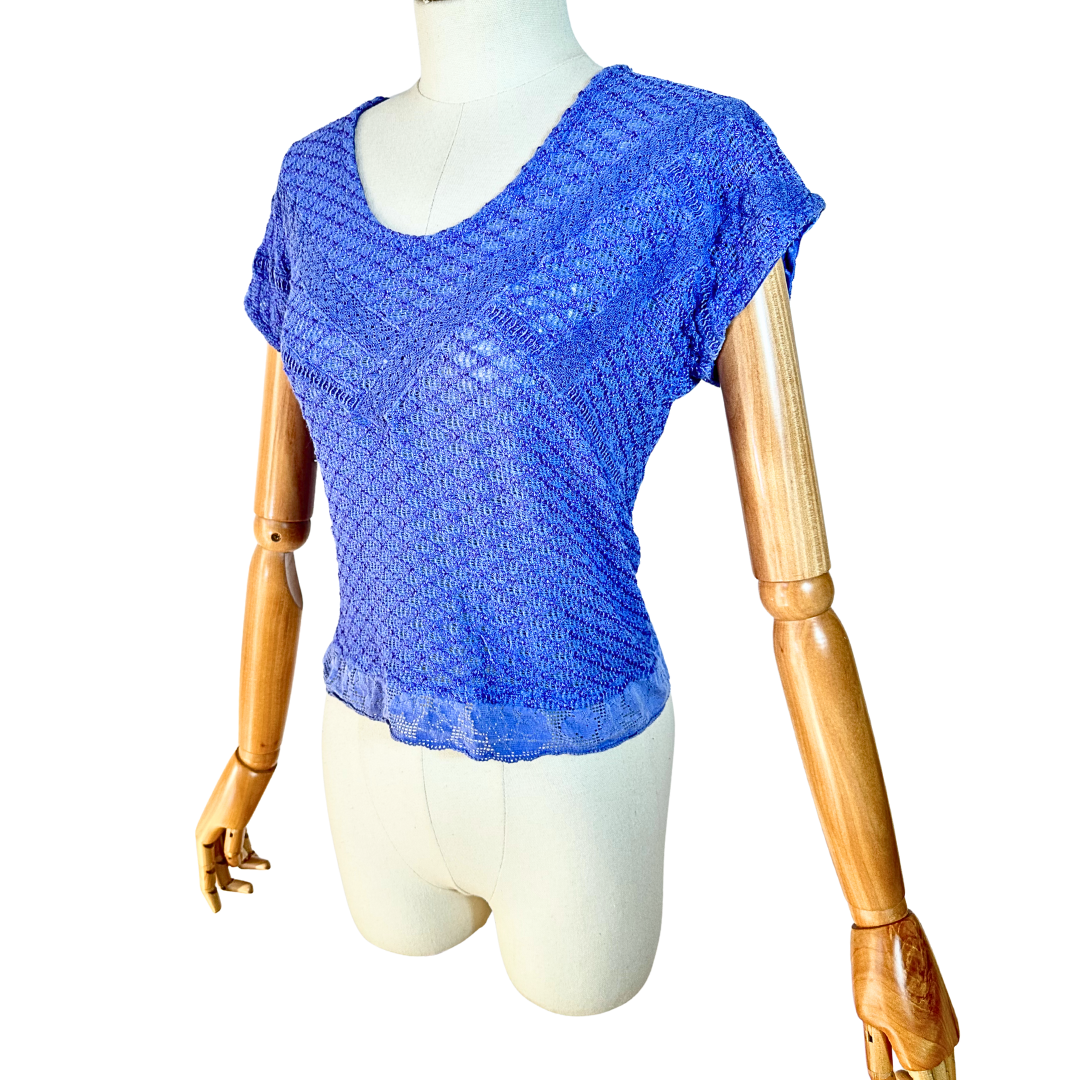 Periwinkle linen blouse - S