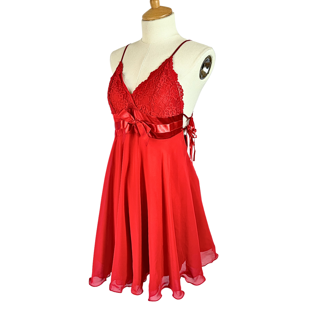 Red babydoll lingerie dress - S