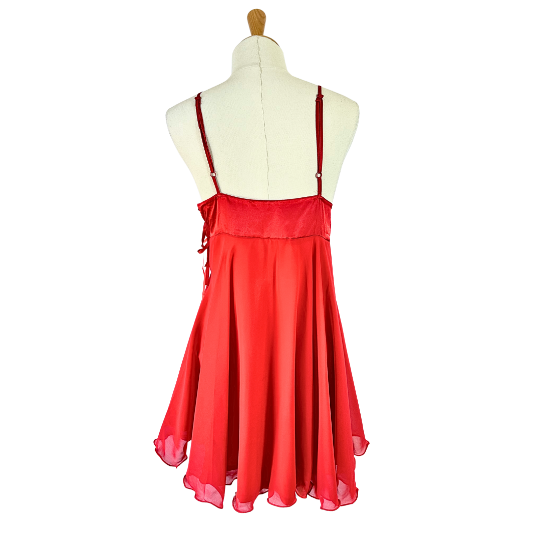 Red babydoll lingerie dress - S