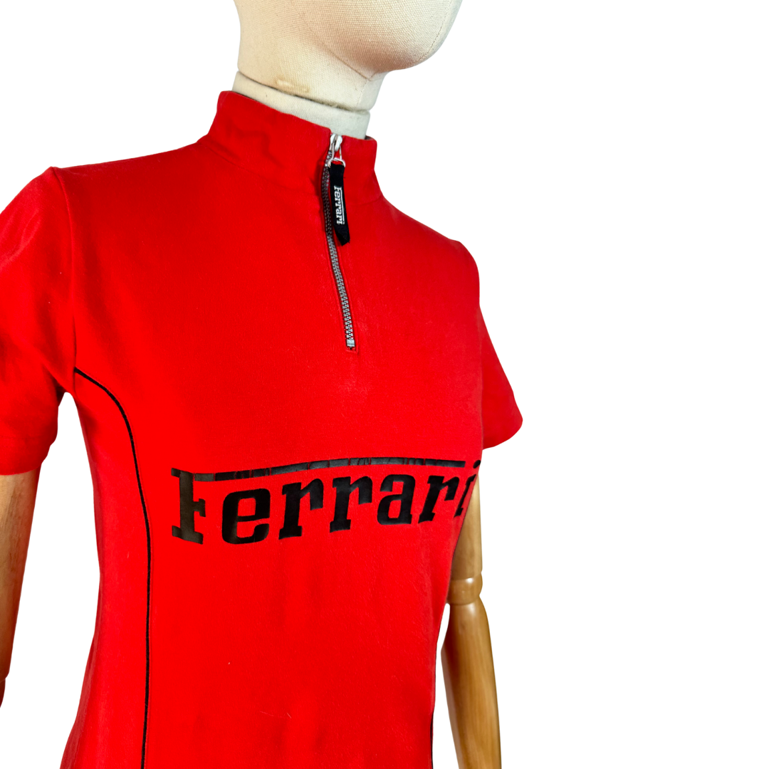 Red Ferrari mockneck top - S