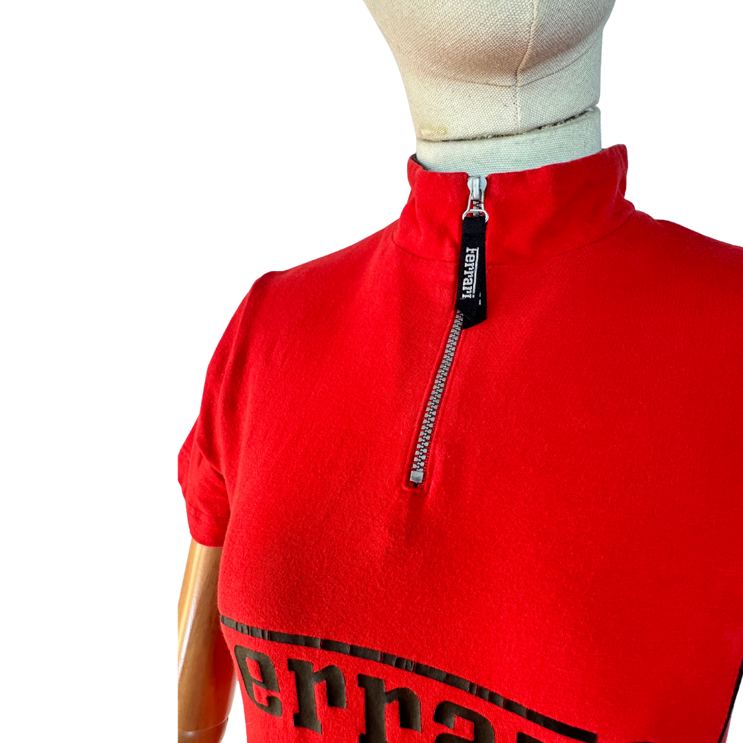 Red Ferrari mockneck top - S