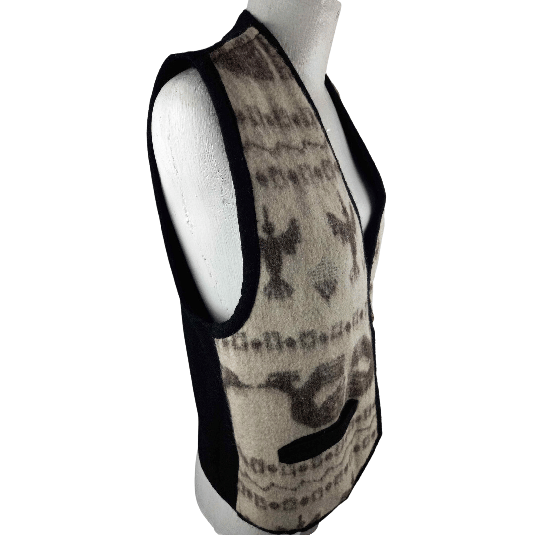 Printed wool-blend waistcoat - M/L