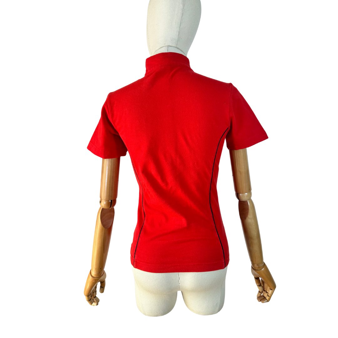 Red Ferrari mockneck top - S