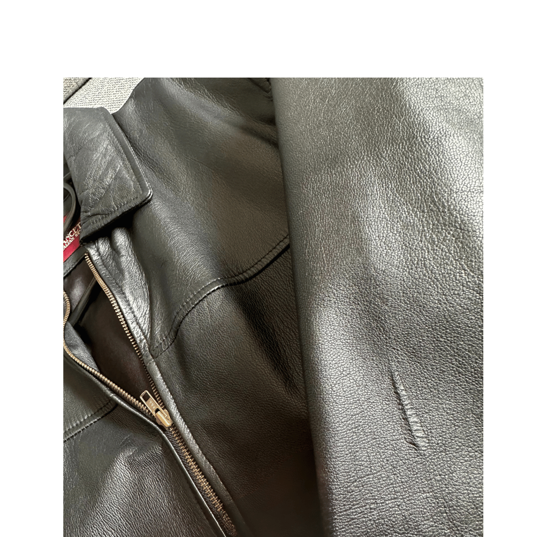 Classic leather zipped-up jacket - 2XL (Free Delivery)