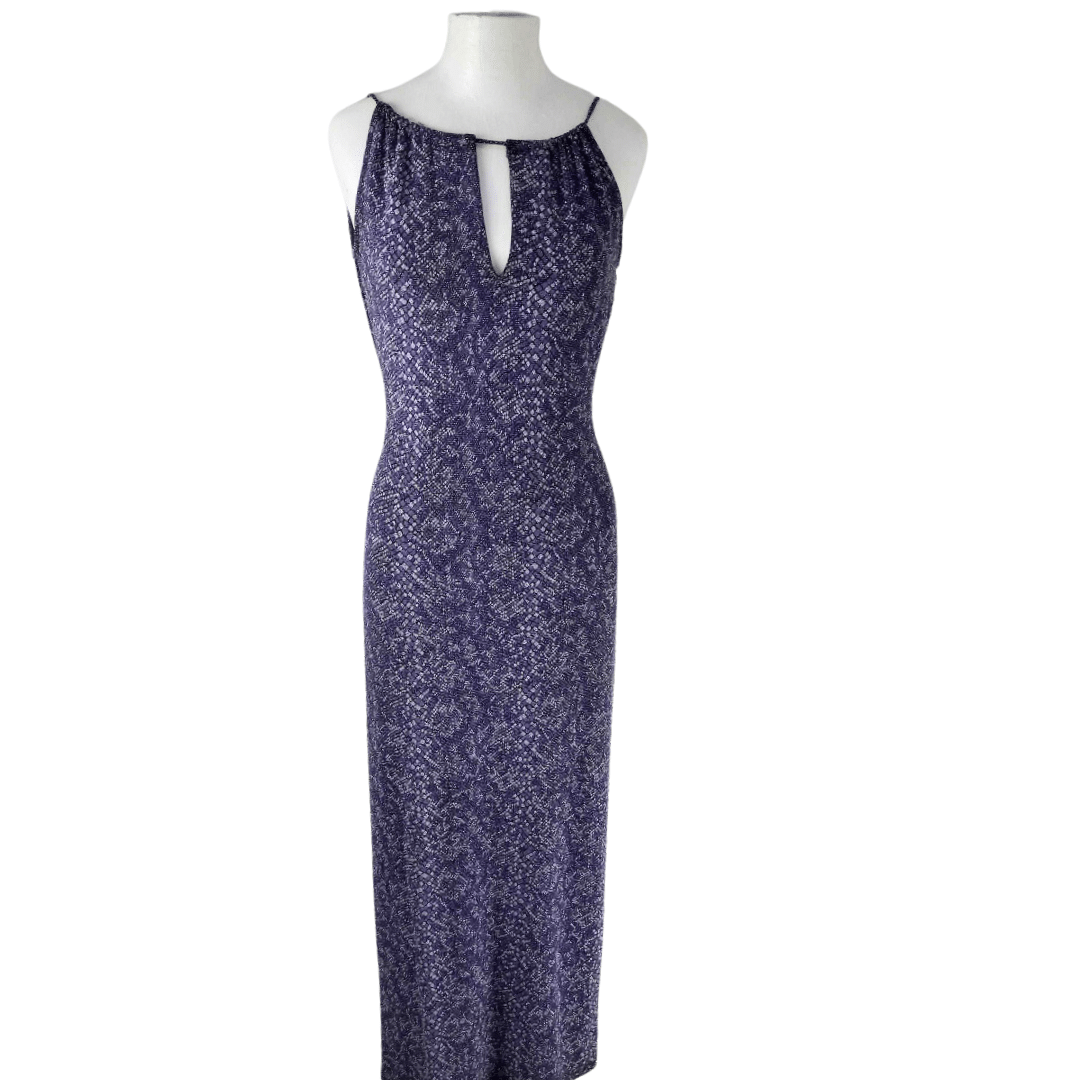Snake print halter maxi dress - S/M