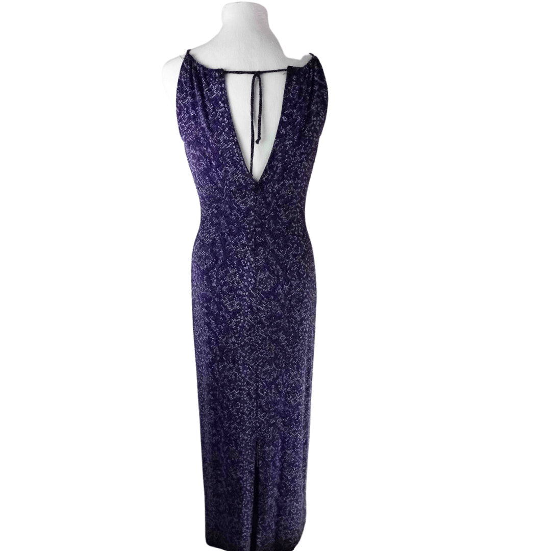 Snake print halter maxi dress - S/M