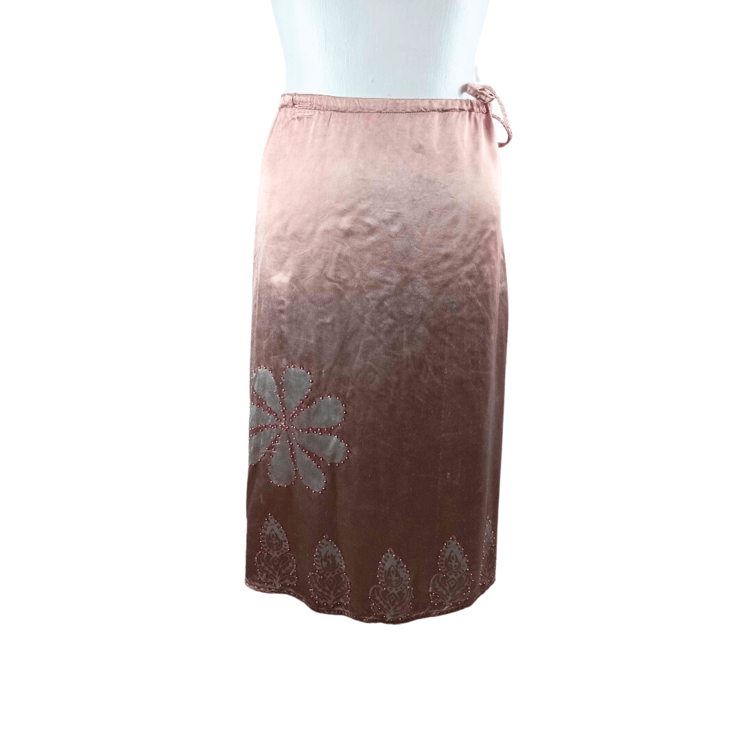Naf Naf silky embellished midi skirt - S