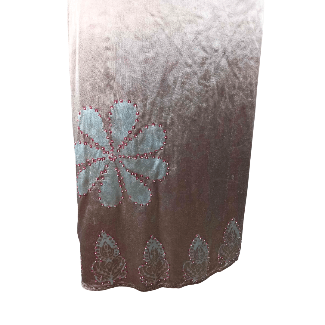 Naf Naf silky embellished midi skirt - S
