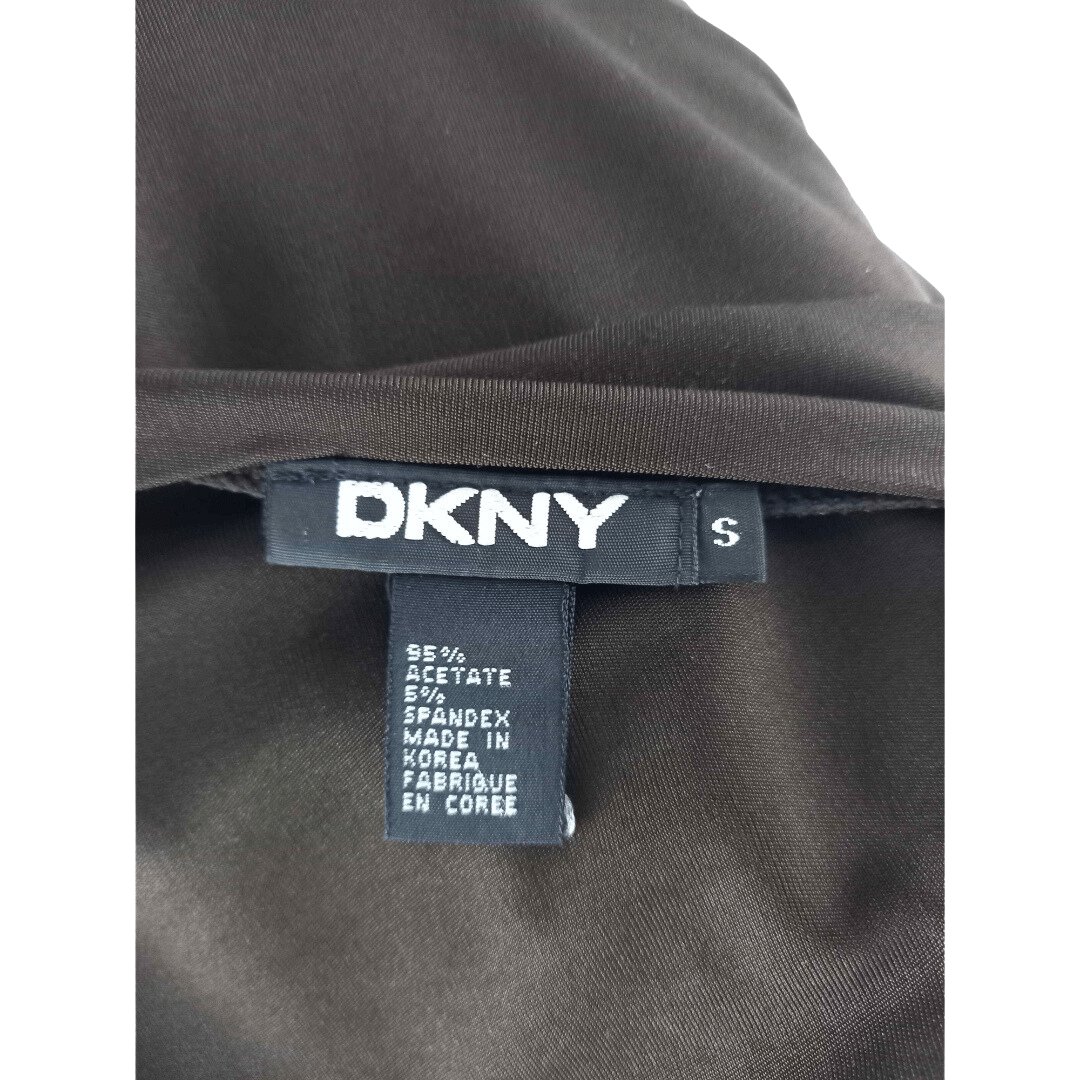 DKNY ruched v-neck top - S