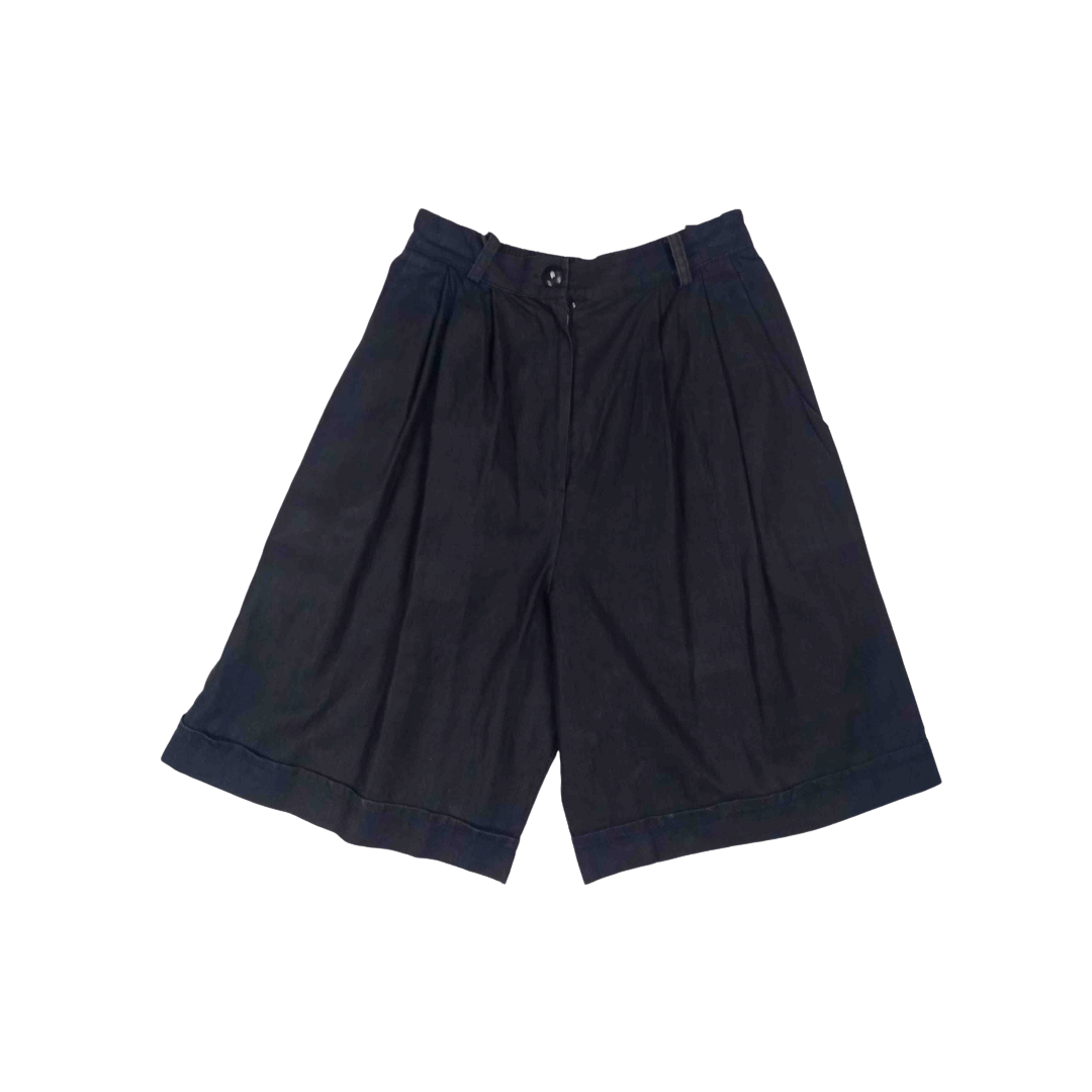 Black high waisted bermuda shorts - XS
