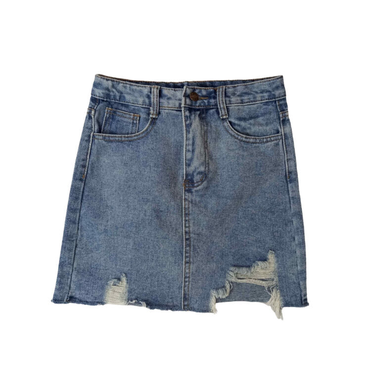 High waisted denim skirt- S