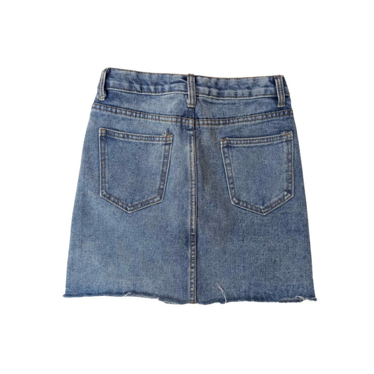 High waisted denim skirt- S