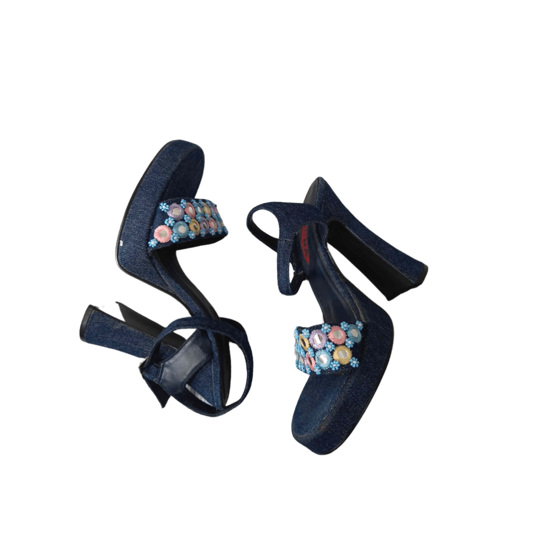 Denim 90's heels- UK5