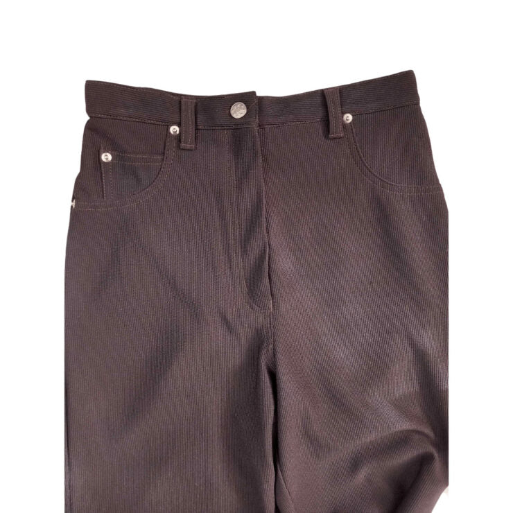 Brown ribbed high waisted pants- S/M