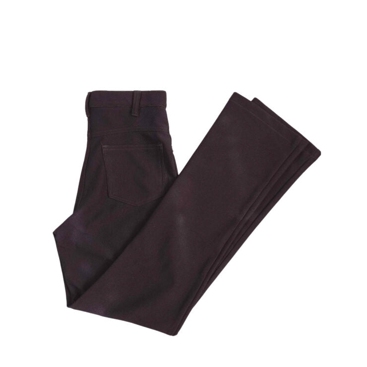Brown ribbed high waisted pants- S/M