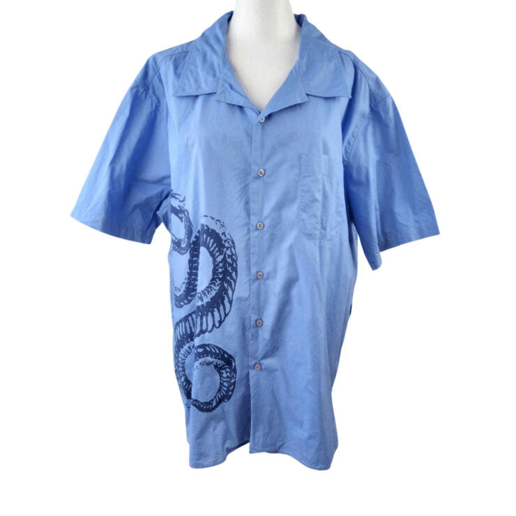 90s snake graphic shirt- XL