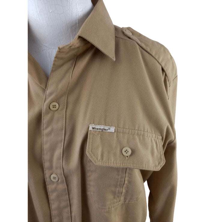 Khaki vintage Wrangler shirt- M