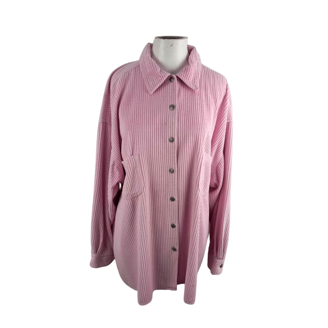 Pink corduroy shirt - XL