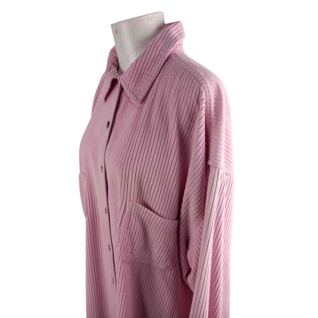 Pink corduroy shirt - XL